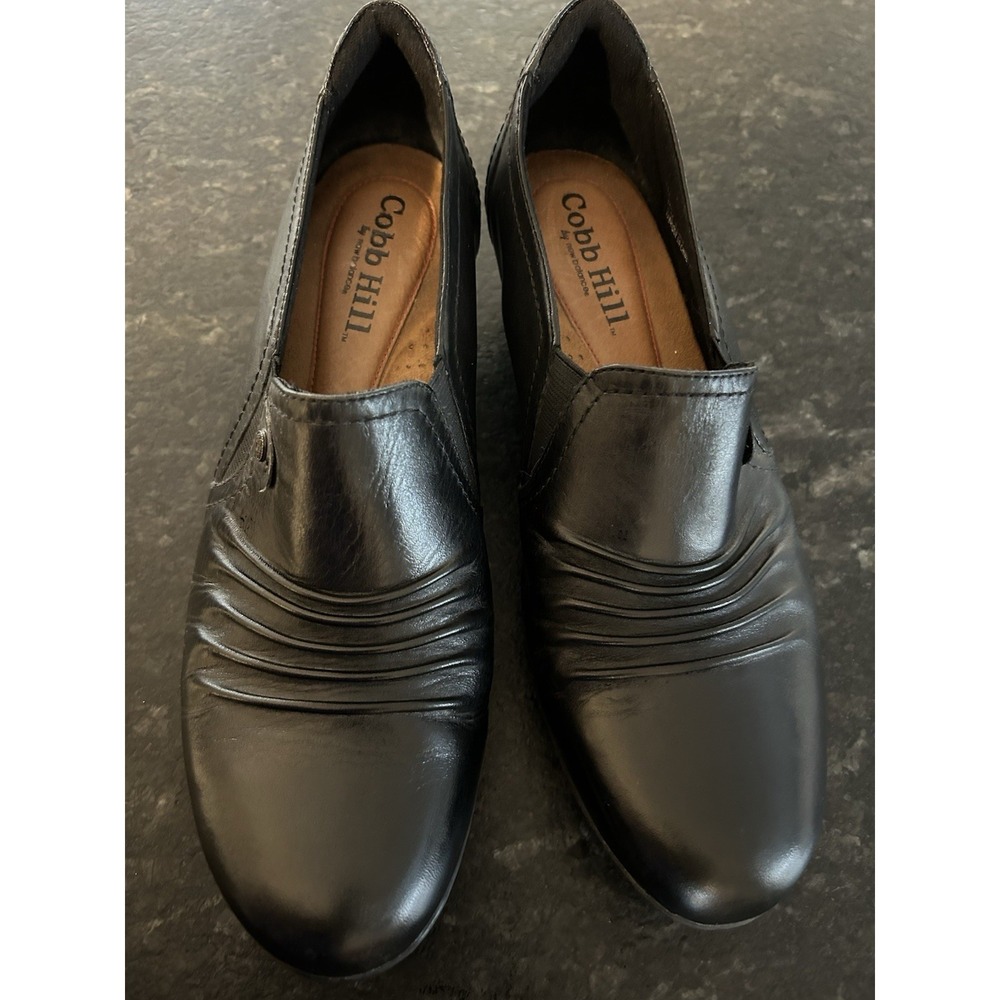 Cobb Hill Women's Bootie Size 11 Black Slip On Leather Upper